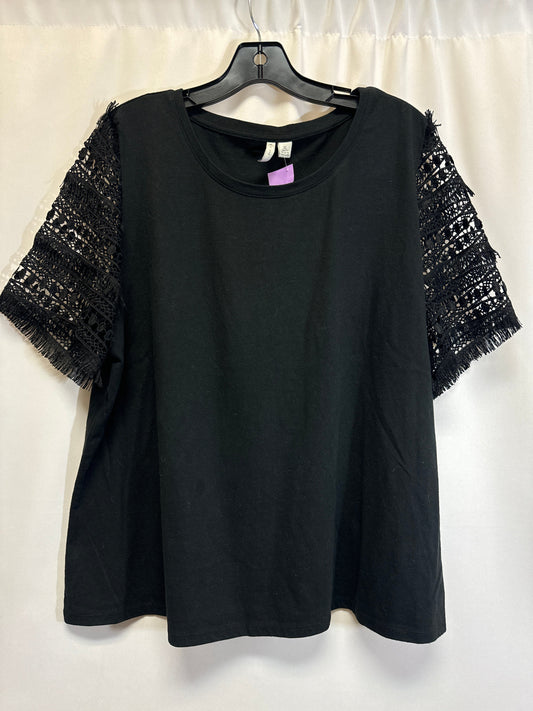 Black Top Short Sleeve Cato, Size Xl