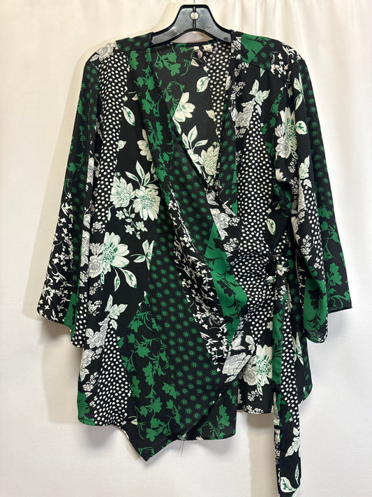 Green Top 3/4 Sleeve Cato, Size Xl