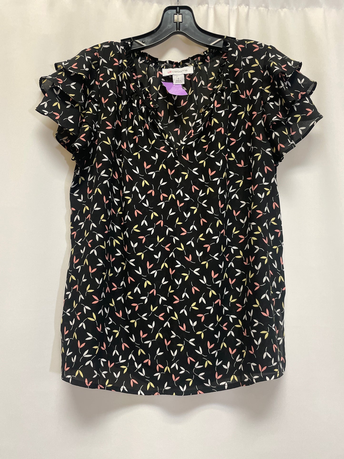 Black Top Short Sleeve Liz Claiborne, Size S