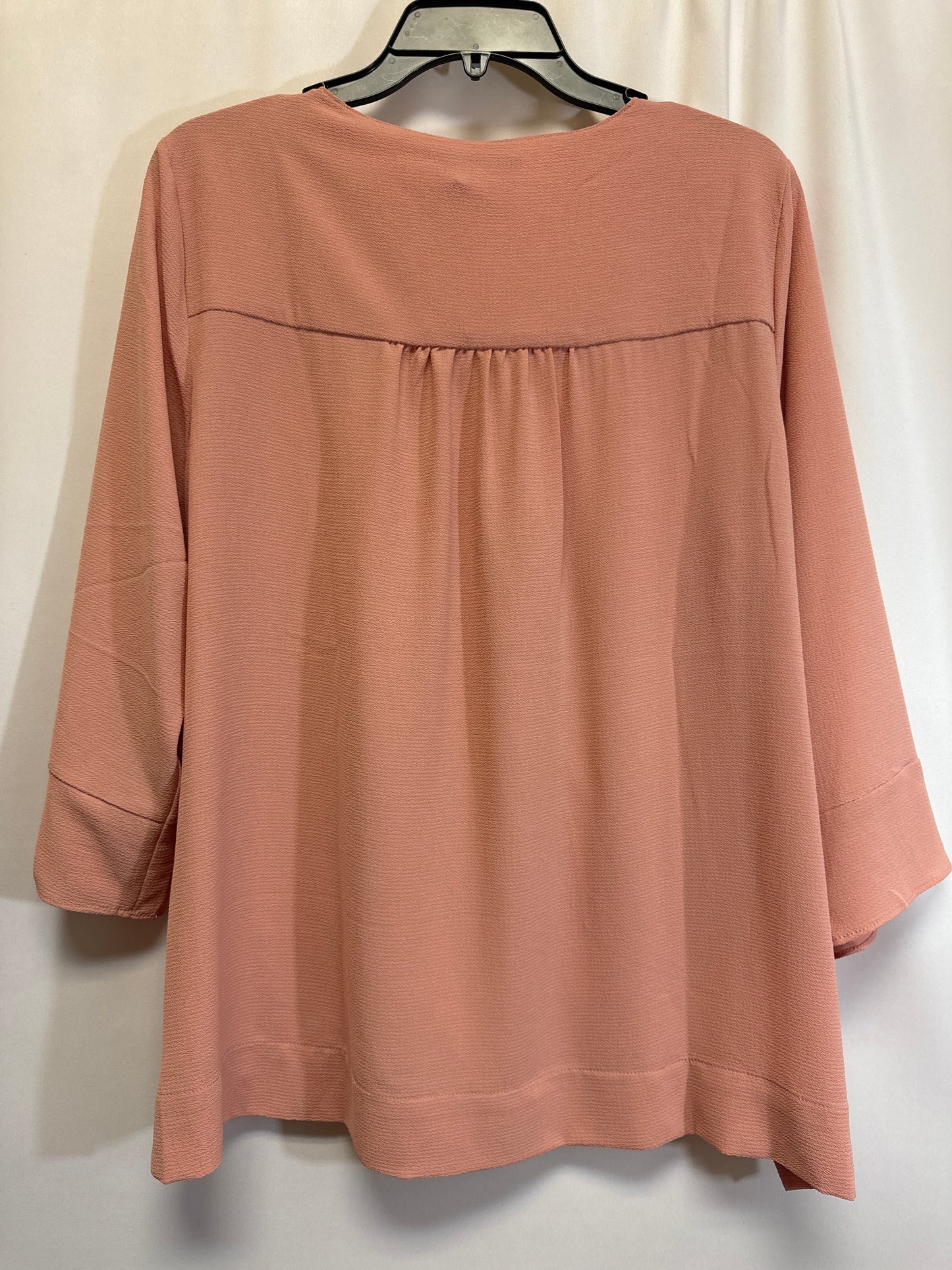 Peach Top 3/4 Sleeve New Directions, Size L