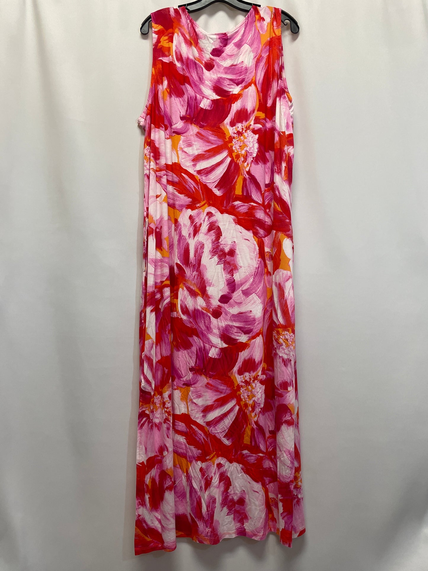 Pink Dress Casual Maxi Clothes Mentor, Size 2x