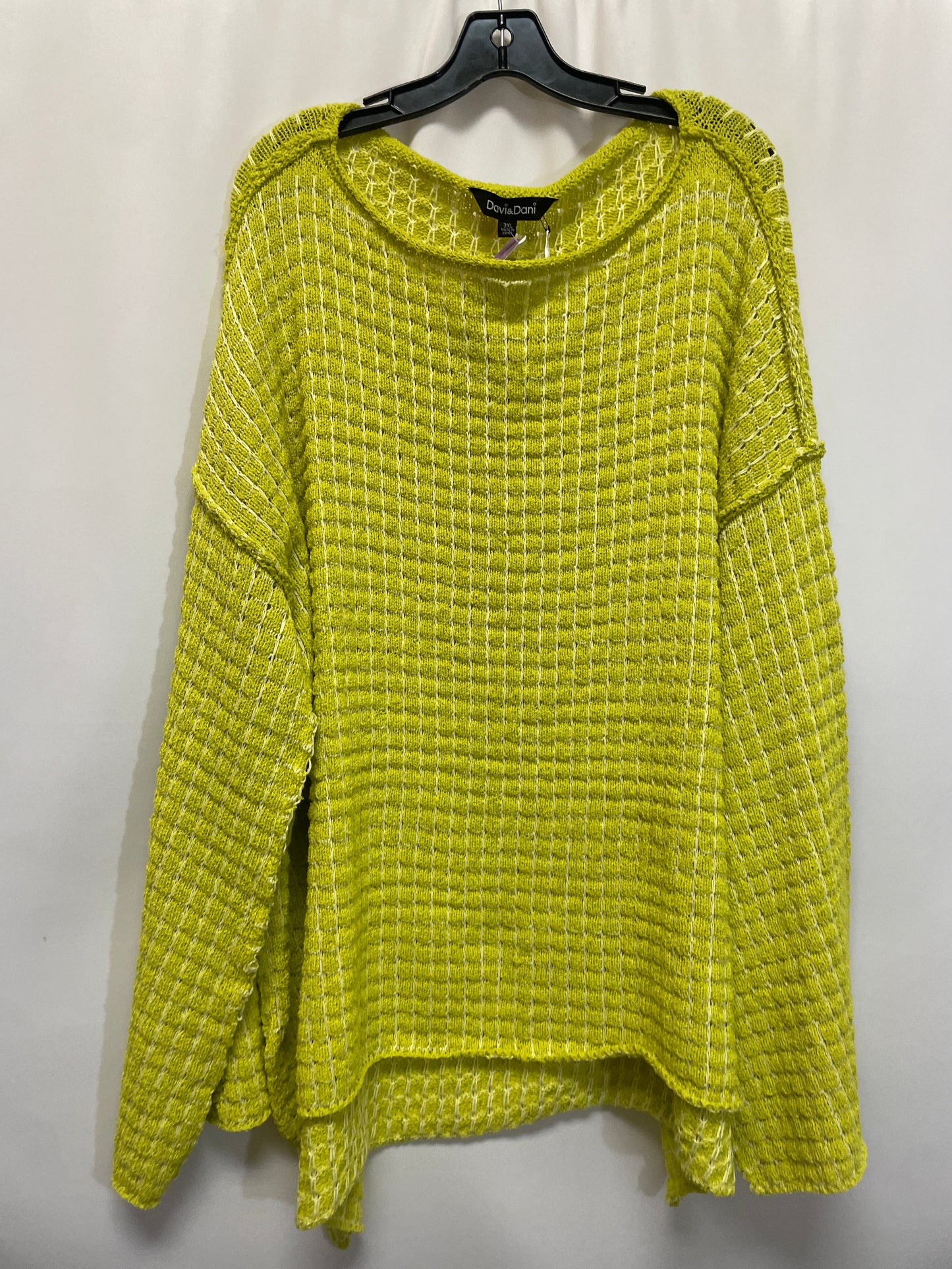 Green Top Long Sleeve Davi & Dani, Size 3x