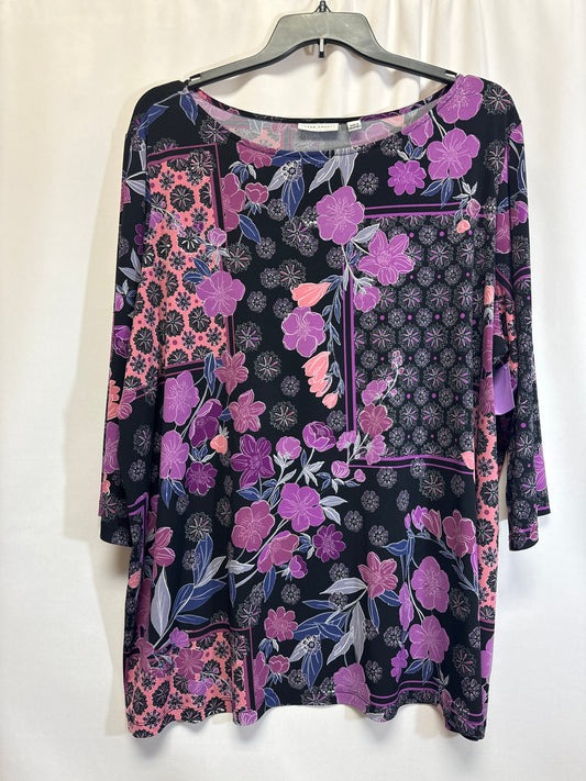 Purple Top Long Sleeve Susan Graver, Size 4x