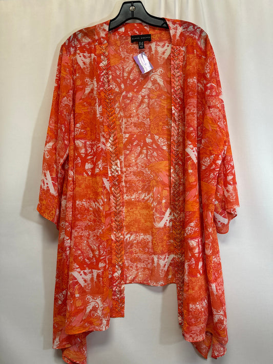 Orange Swimwear Cover-up Susan Graver, Size 2x