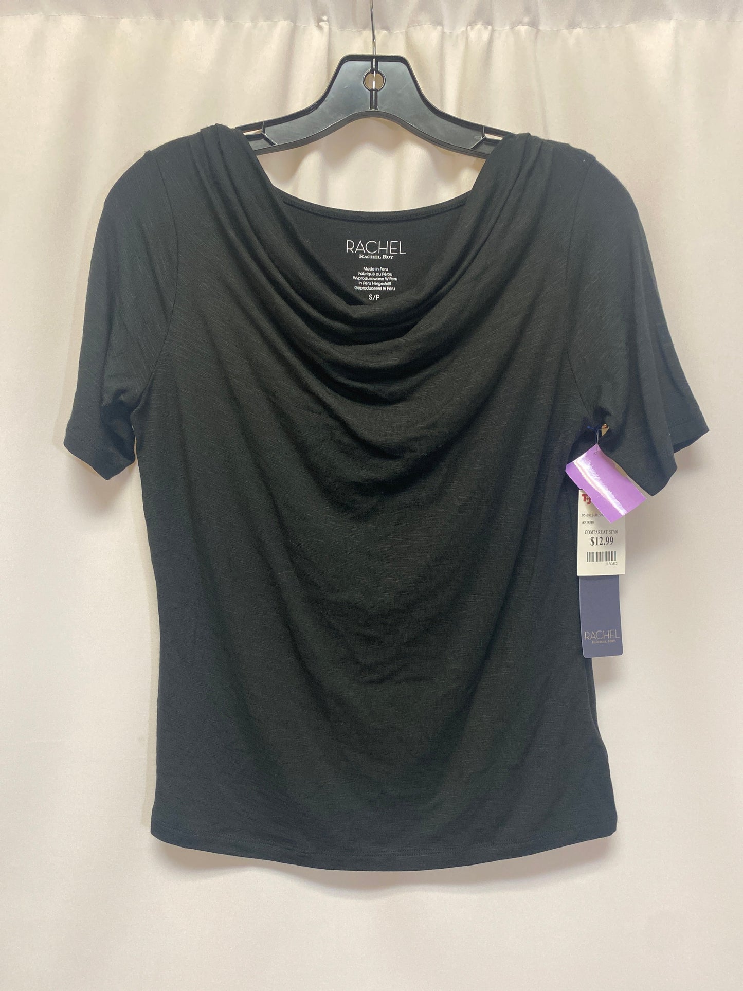 Black Top Short Sleeve Rachel Roy, Size S