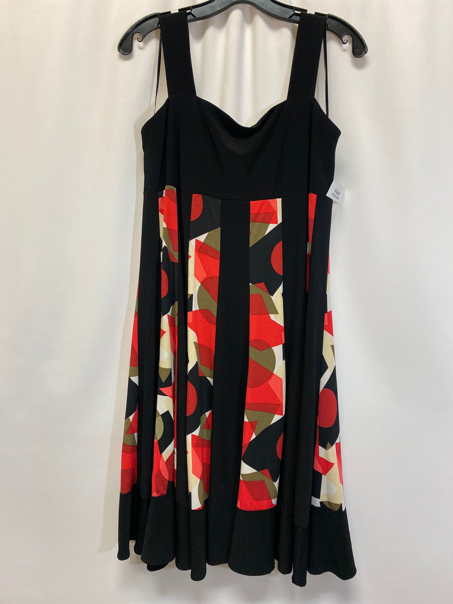 Black & Red Dress Casual Midi R And M Richards, Size L