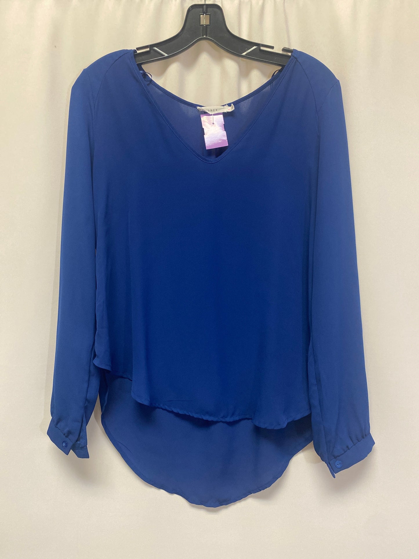 Blue Top Long Sleeve Lush, Size S