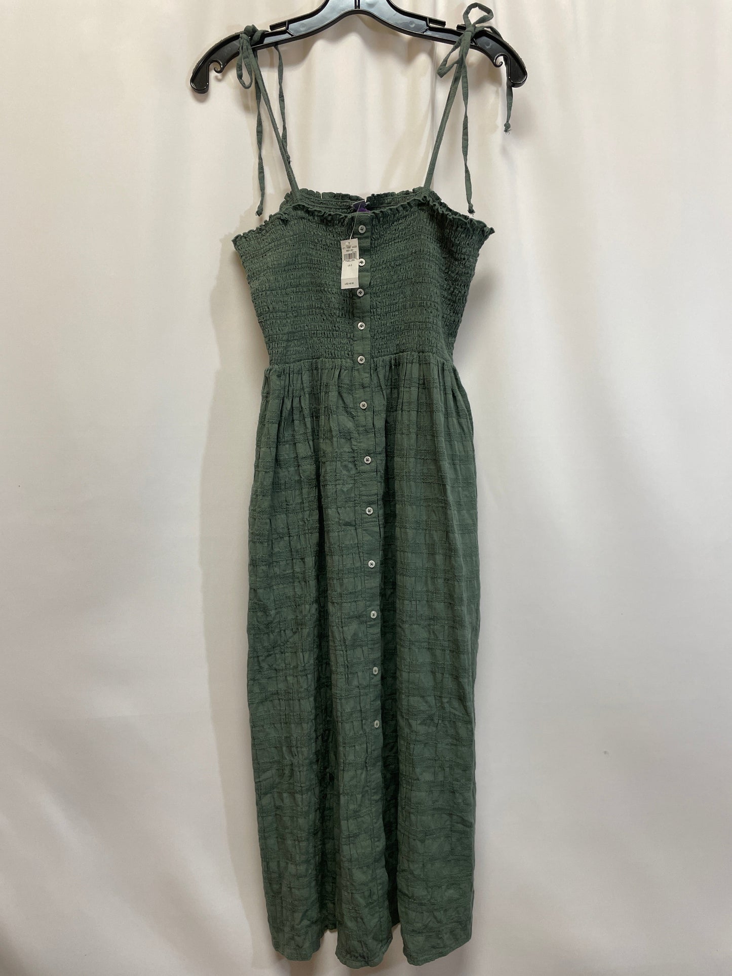 Green Dress Casual Midi Aerie, Size S