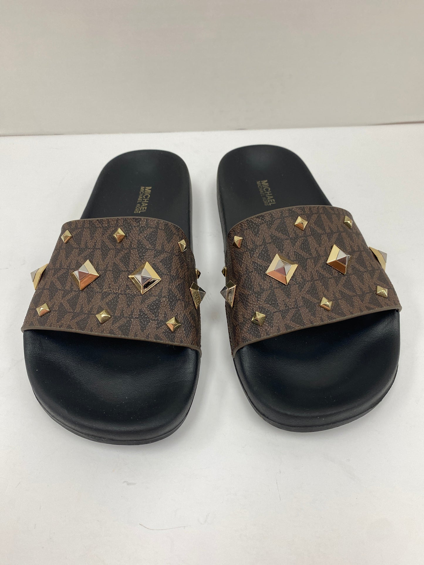 Brown Sandals Designer Michael By Michael Kors, Size 6
