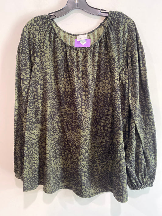 Green Top Long Sleeve Ava & Viv, Size Xxl