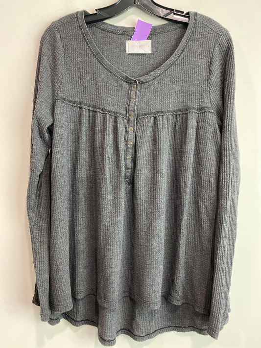 Grey Top Long Sleeve Lucky Brand, Size L