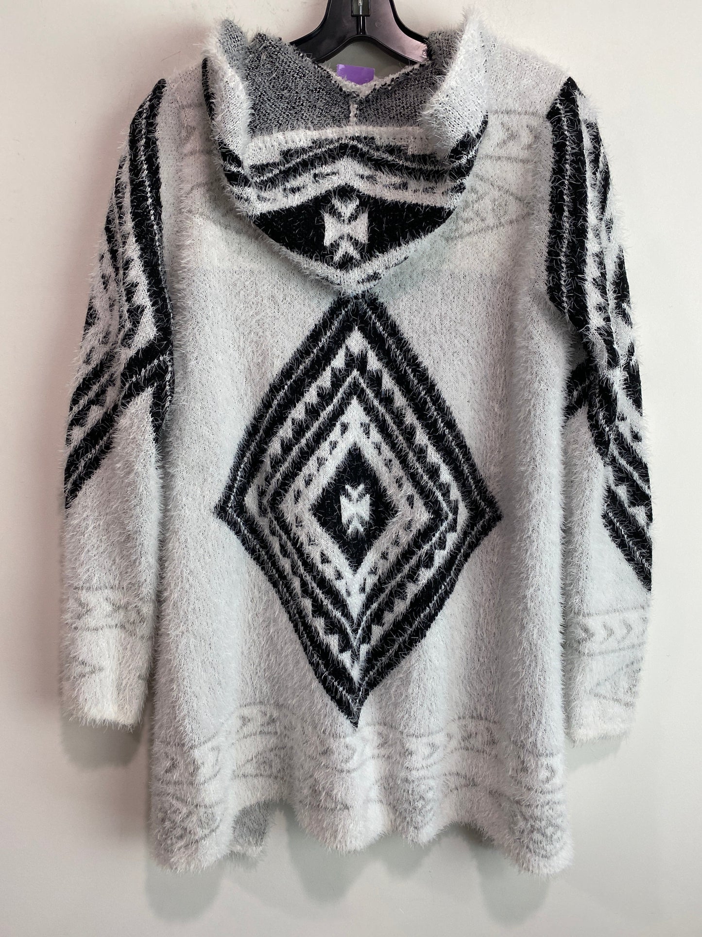 Black & White Sweater Cardigan Clothes Mentor, Size L