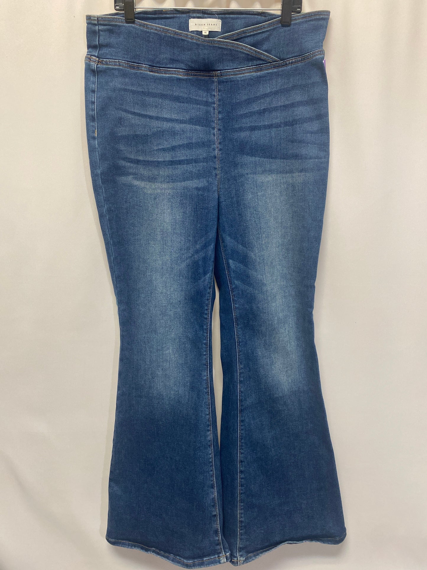 Blue Denim Jeans Boot Cut Risen, Size 1x