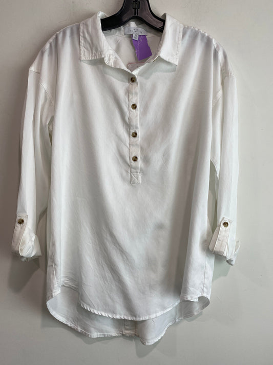 White Top Long Sleeve New Directions, Size M