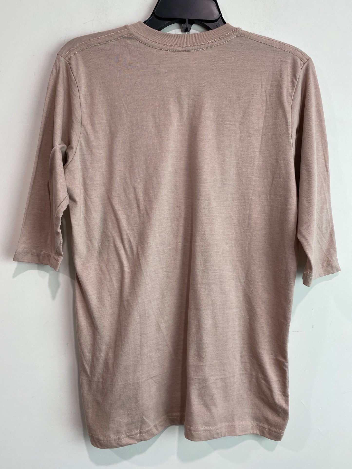 Taupe Top 3/4 Sleeve Clothes Mentor, Size M