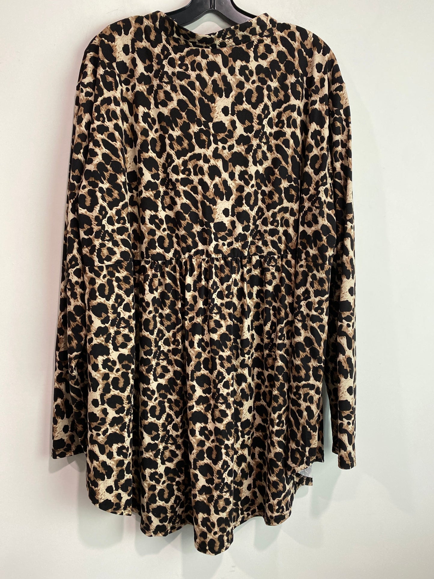 Animal Print Top Long Sleeve Clothes Mentor, Size 3x