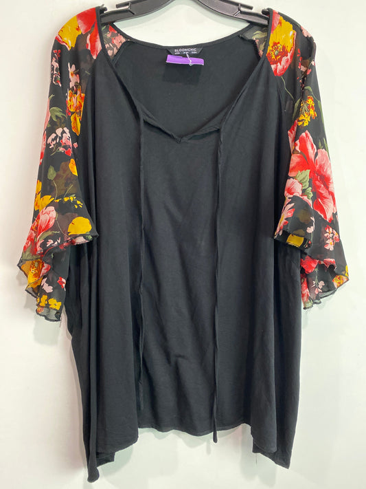 Black Top Short Sleeve Clothes Mentor, Size 3x