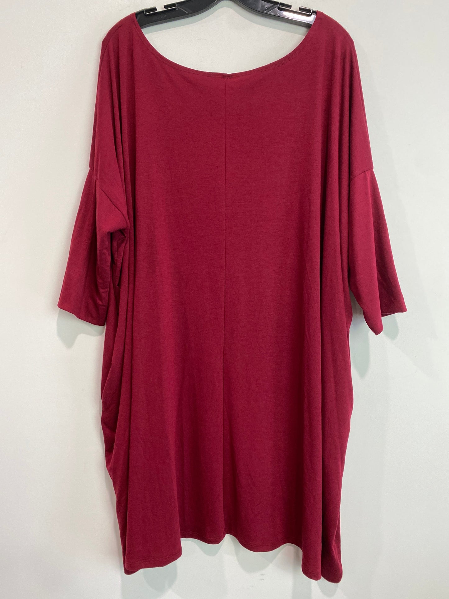 Red Tunic 3/4 Sleeve Zenana Outfitters, Size 3x