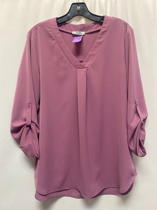 Purple Top Long Sleeve Clothes Mentor, Size L