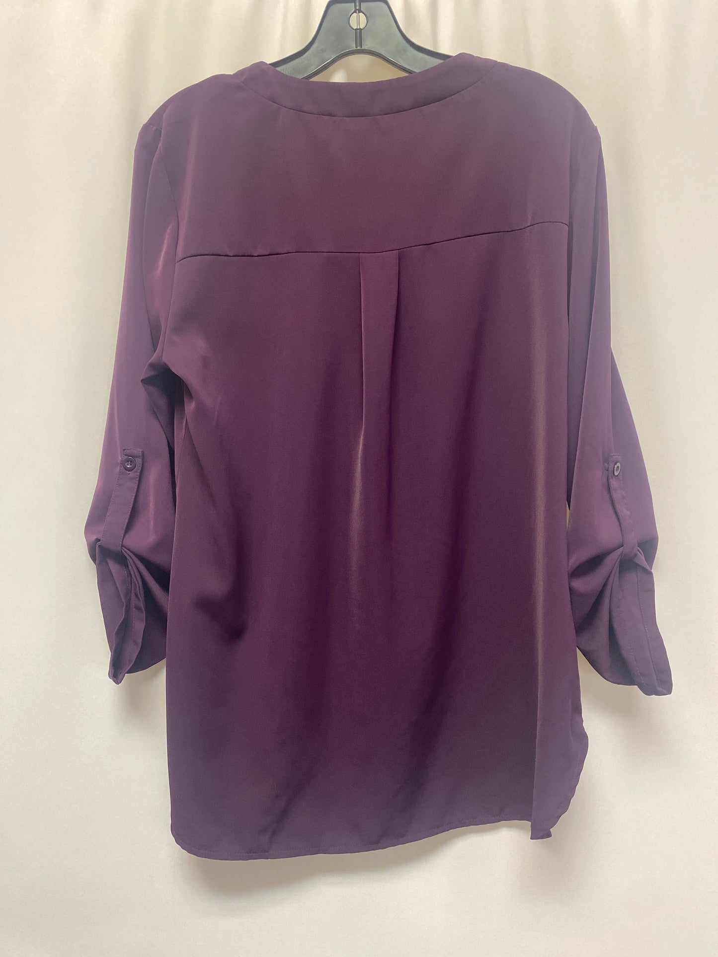 Purple Top Long Sleeve Clothes Mentor, Size L