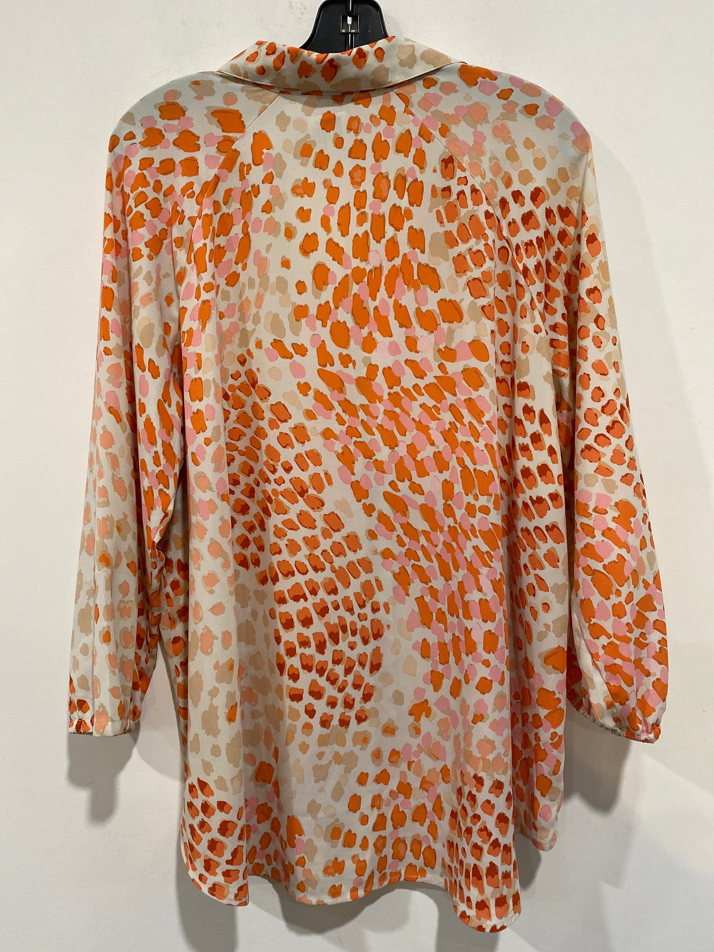 Orange Top Long Sleeve Cabi, Size M