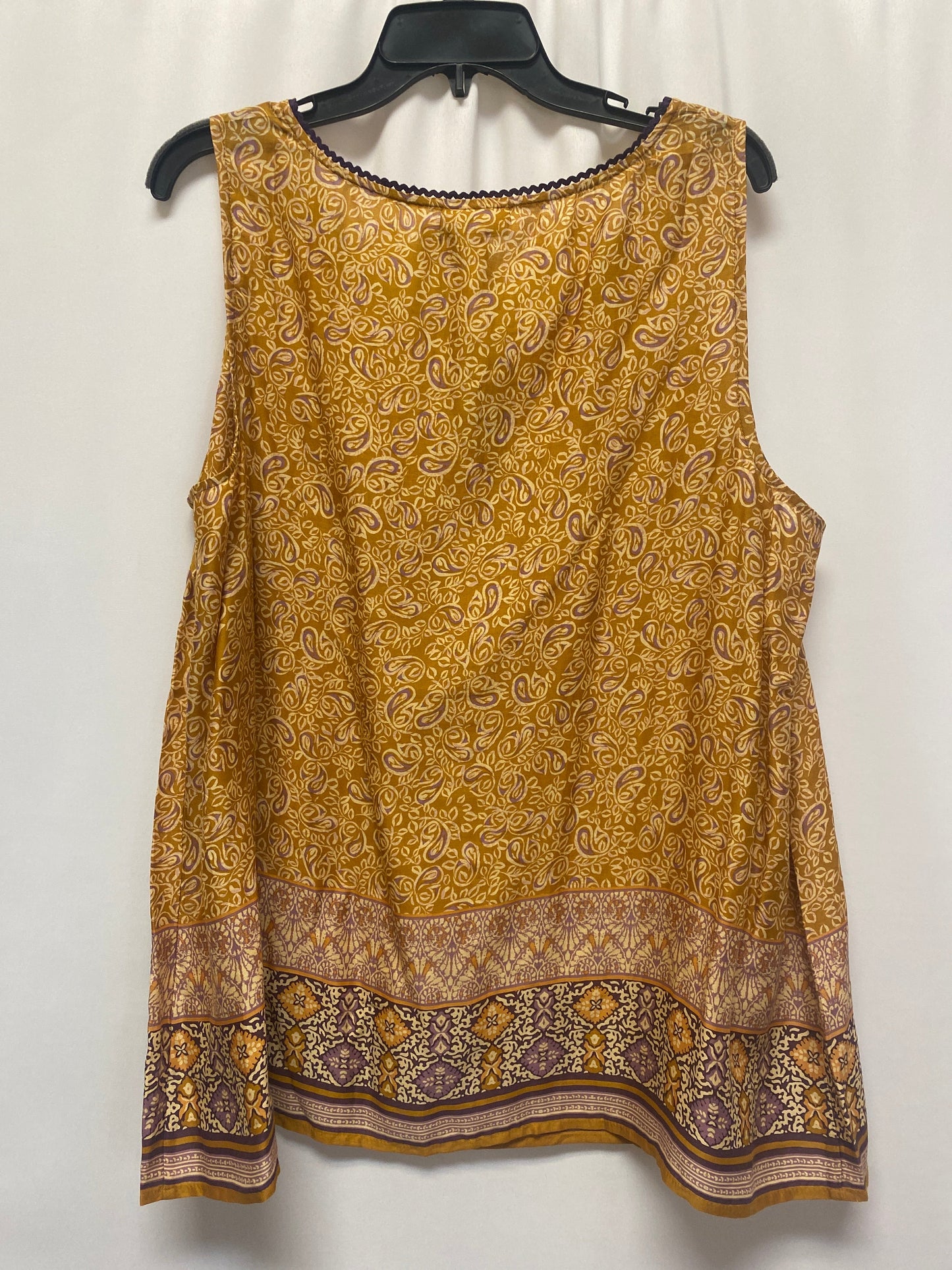 Yellow Top Sleeveless J. Jill, Size Xl