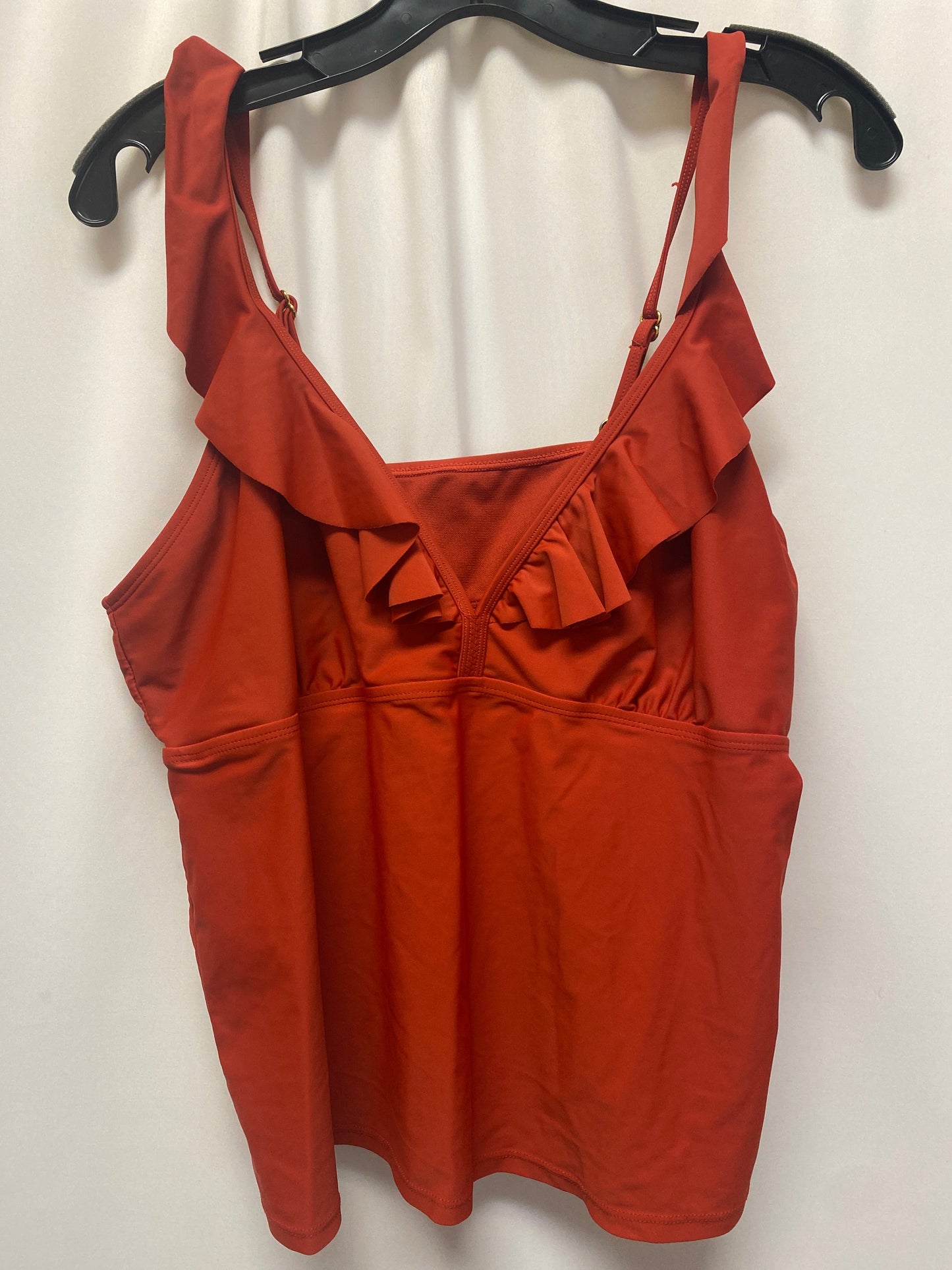 Orange Swimsuit Top Time And Tru, Size Xl