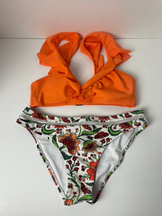 Orange Swimsuit 2pc Cupshe, Size Xs