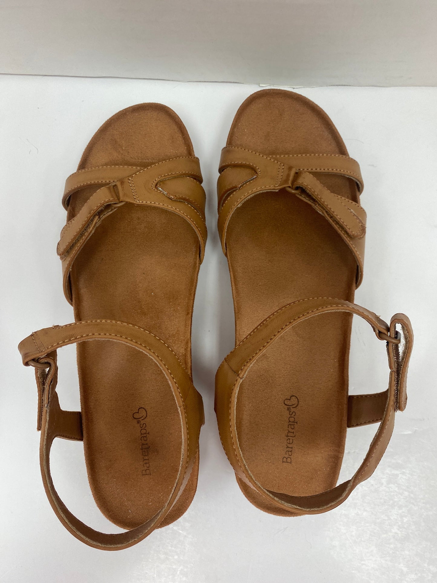 Brown Sandals Flats Bare Traps, Size 11