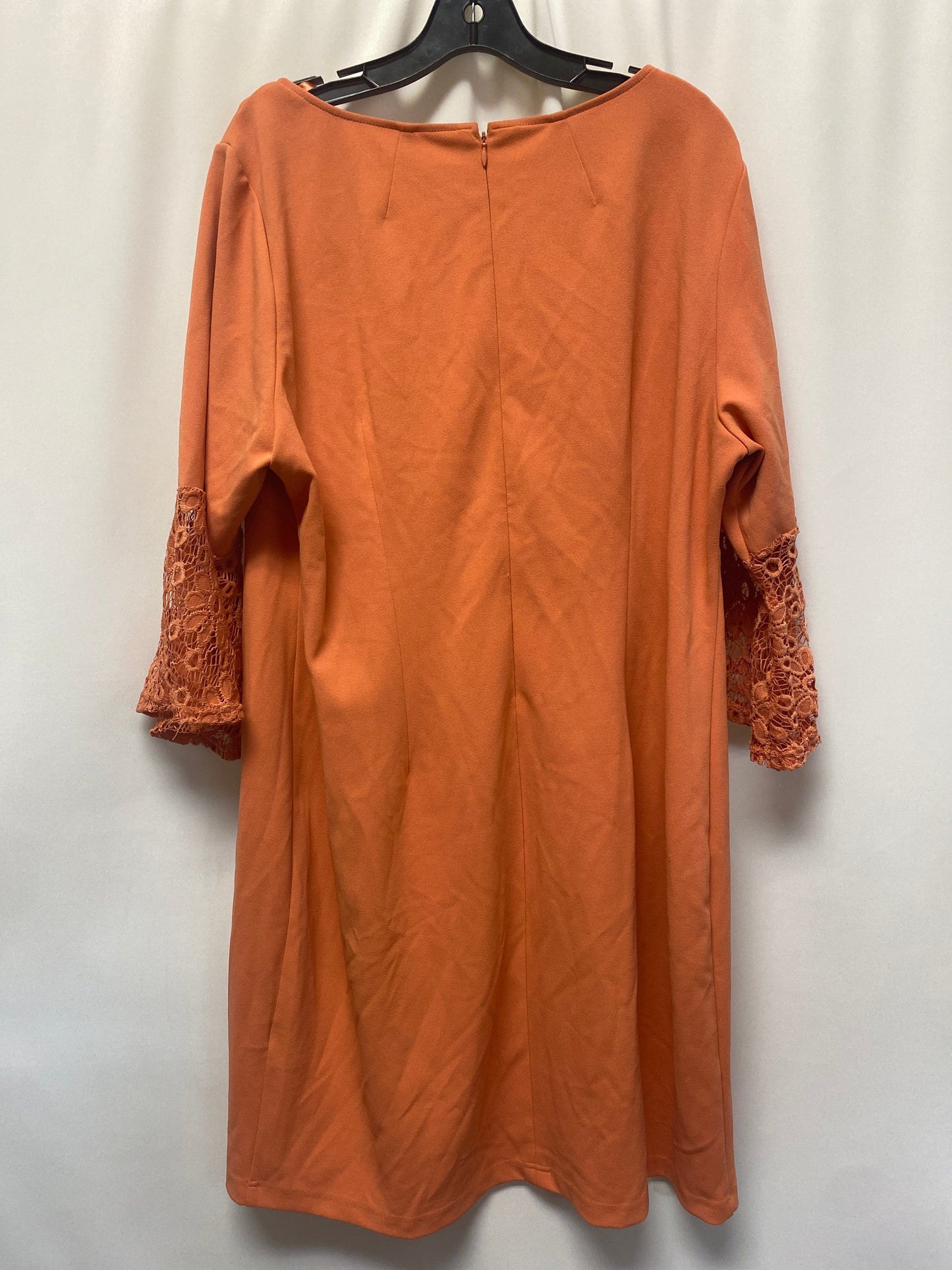 Orange Dress Casual Midi Sharagano, Size 1x