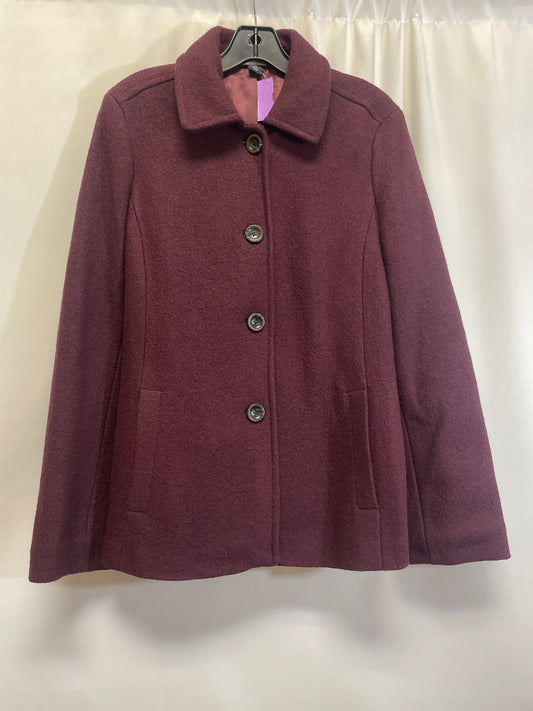 Purple Coat Peacoat Lands End, Size M