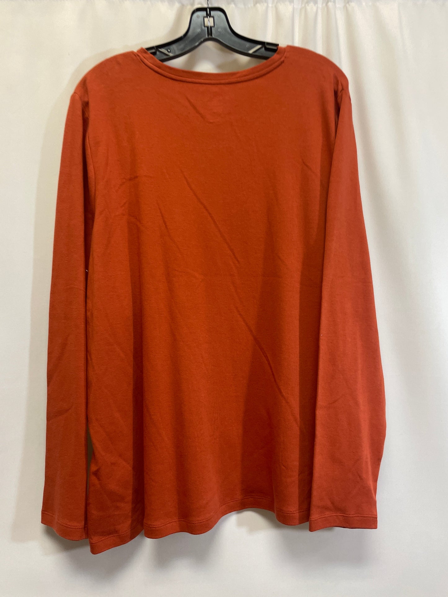 Orange Top Long Sleeve Kim Rogers, Size 2x