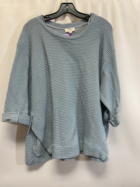 Blue Top 3/4 Sleeve Umgee, Size S