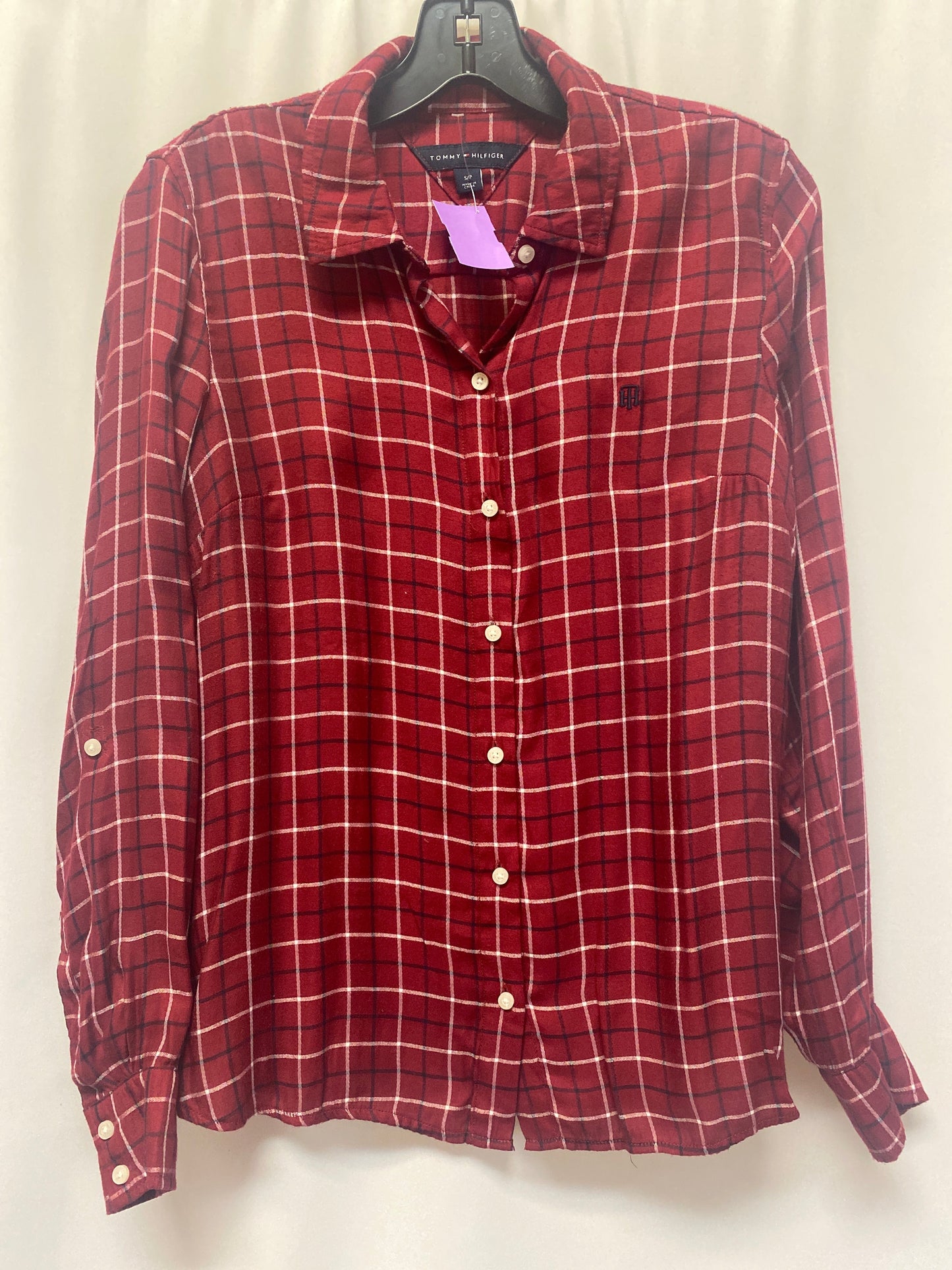 Red Top Long Sleeve Tommy Hilfiger, Size S