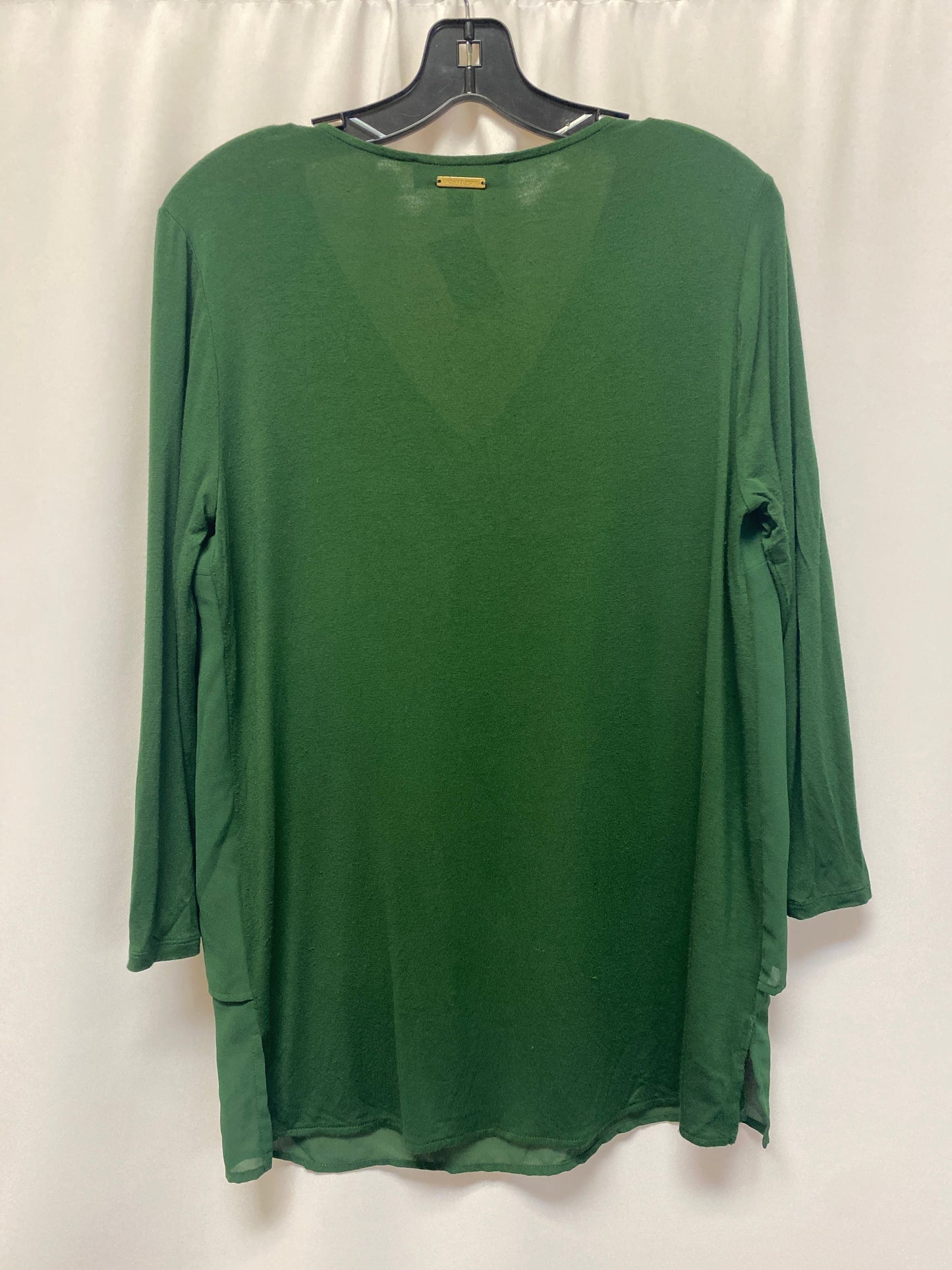 Green Top 3/4 Sleeve Michael By Michael Kors, Size M