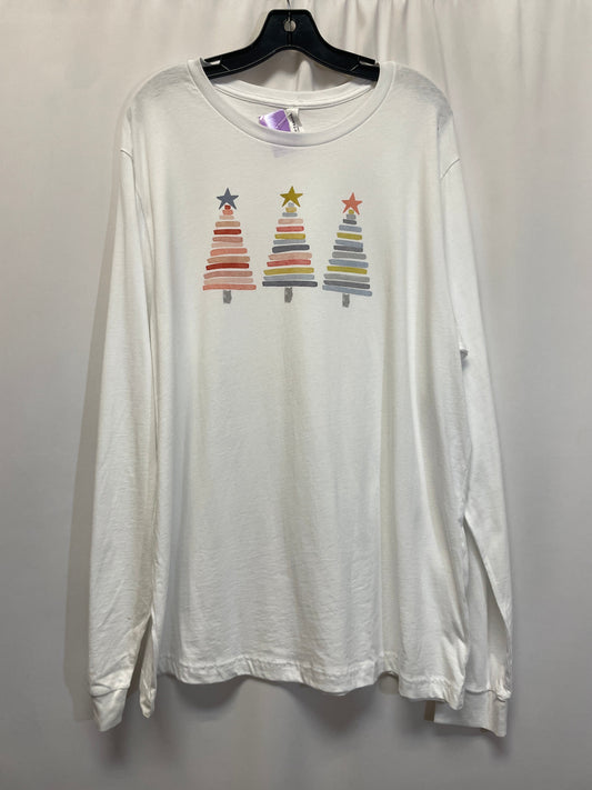 White Top Long Sleeve Bella + Canvas, Size 2x