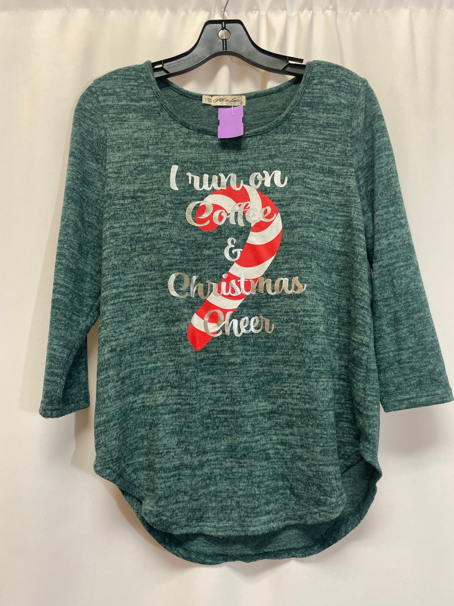 Green Top Long Sleeve Cmf, Size S