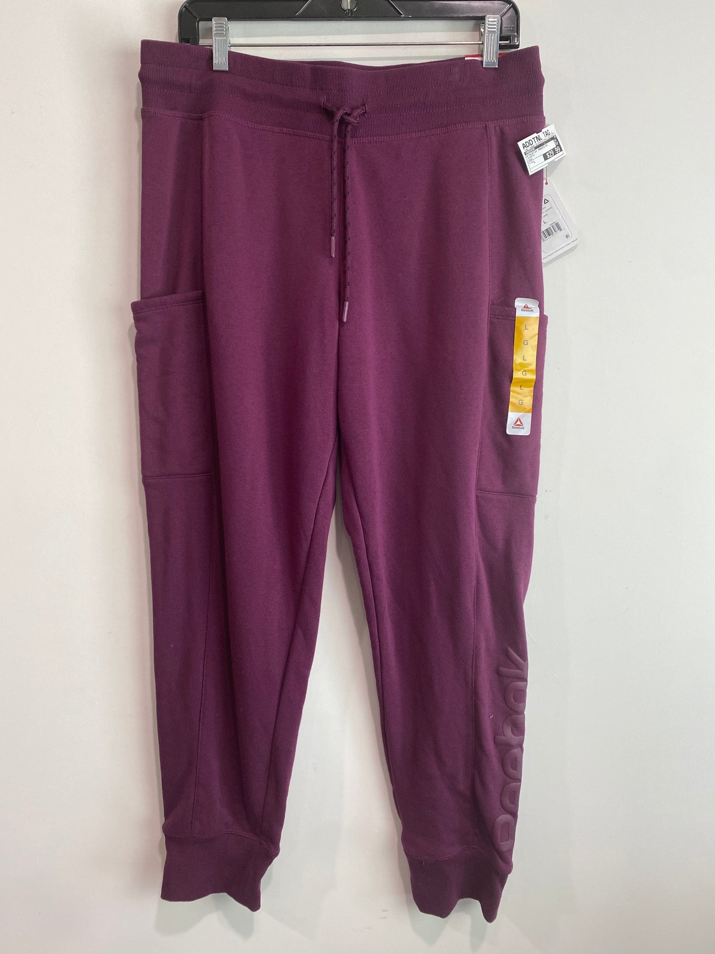 Athletic Pants 2pc By Reebok In Purple, Size: L