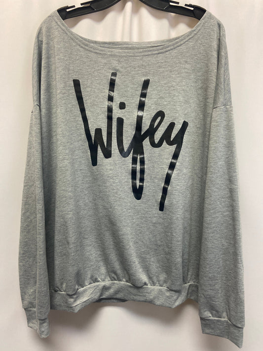 Grey Top Long Sleeve Cmf, Size Xl