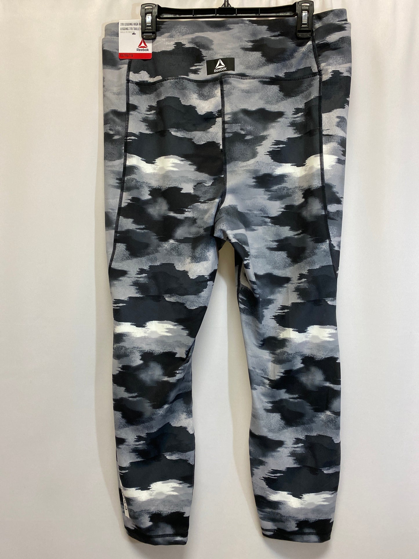 Athletic Leggings By Reebok In Grey, Size: Xxl