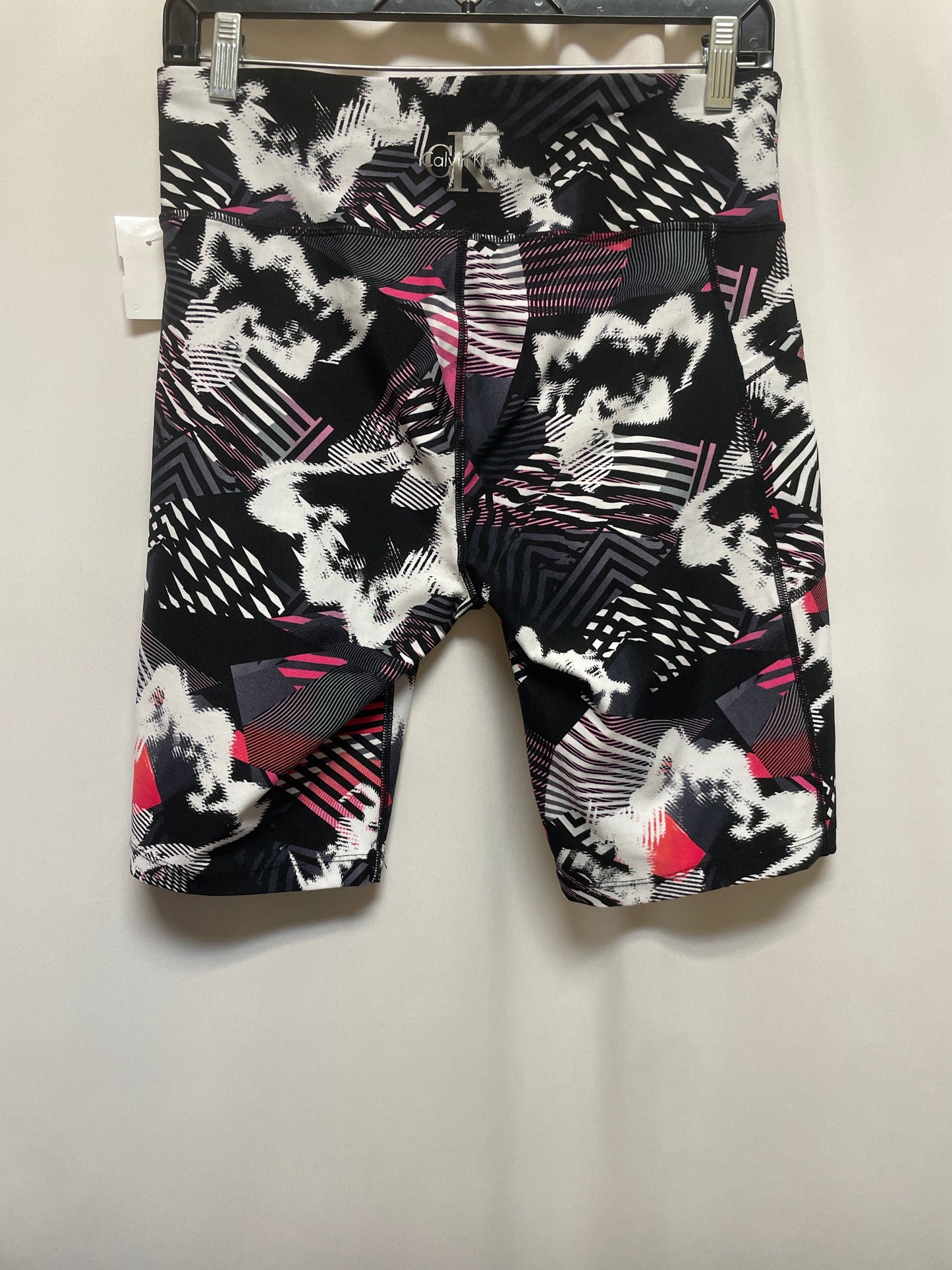 Athletic Shorts By Calvin Klein In Black & Pink, Size: L