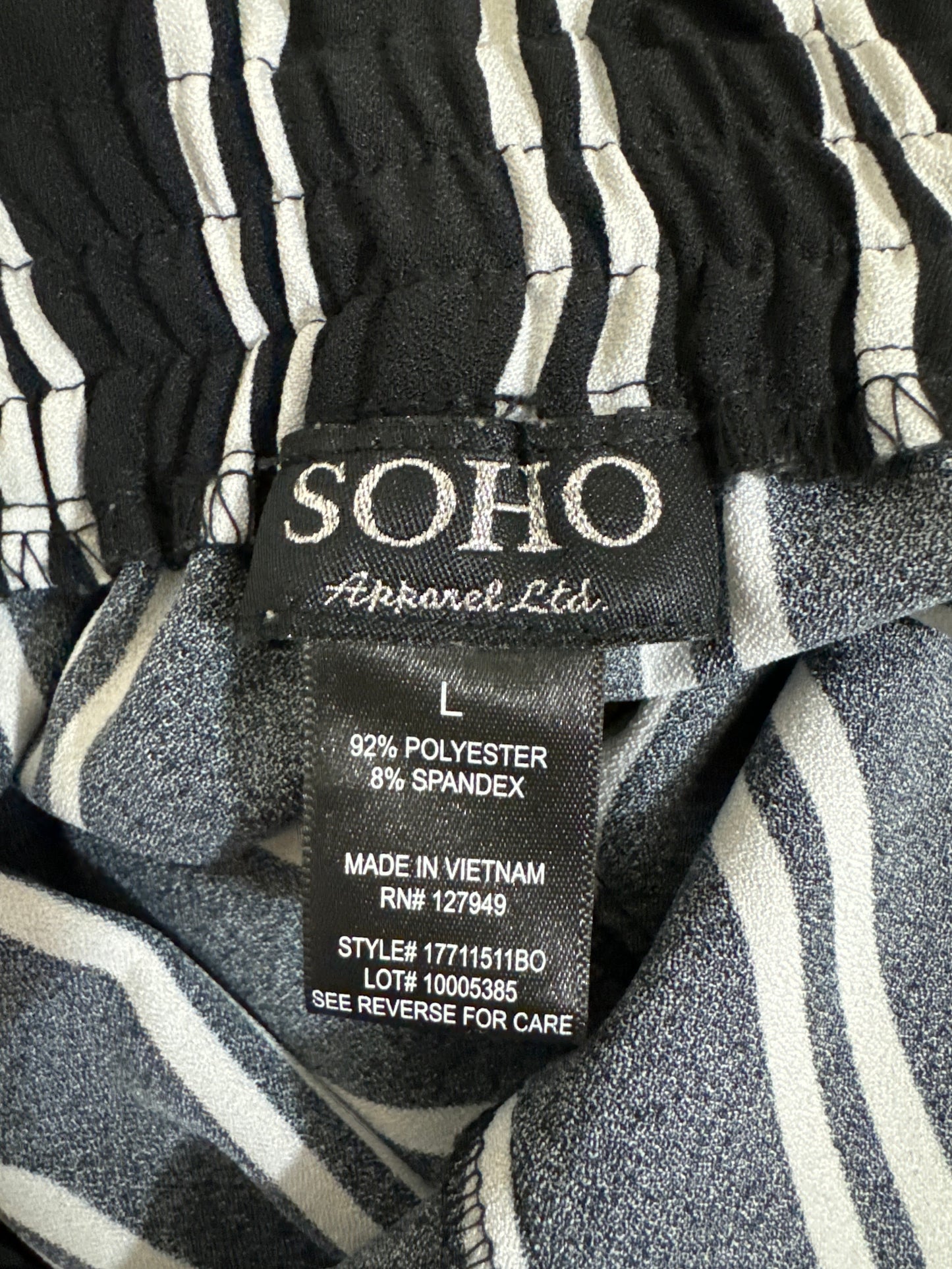 Pants Wide Leg By Soho Design Group In Black, Size: L