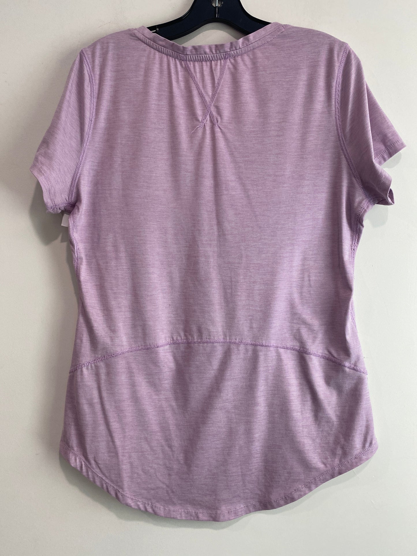 Athletic Top Short Sleeve By Layer 8 In Purple, Size: L