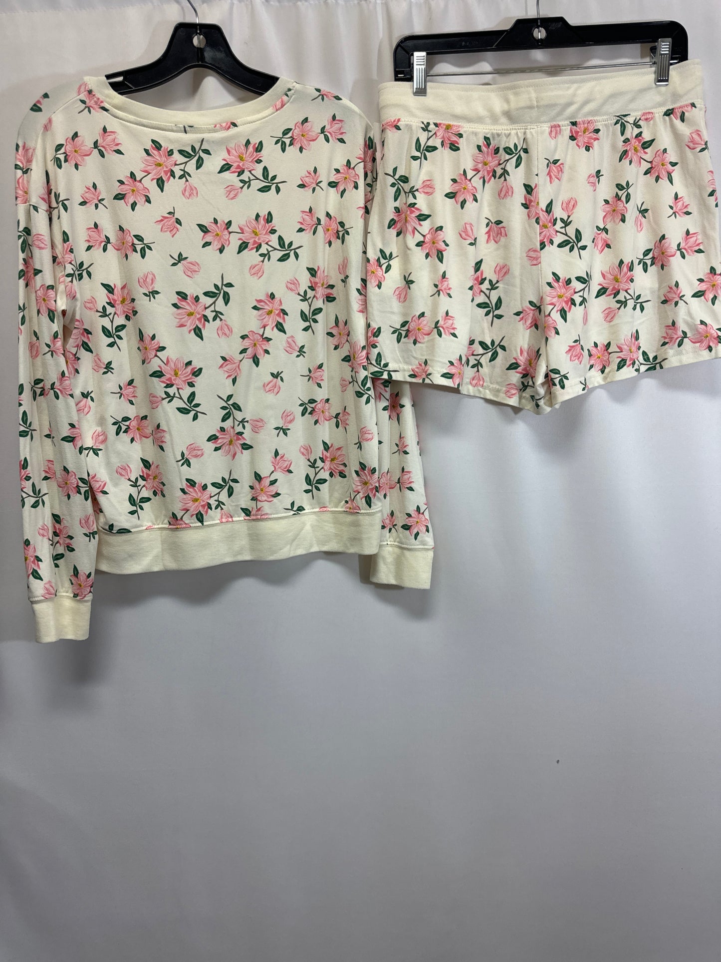 Pajamas 2pc By Draper James In Cream & Pink, Size: M