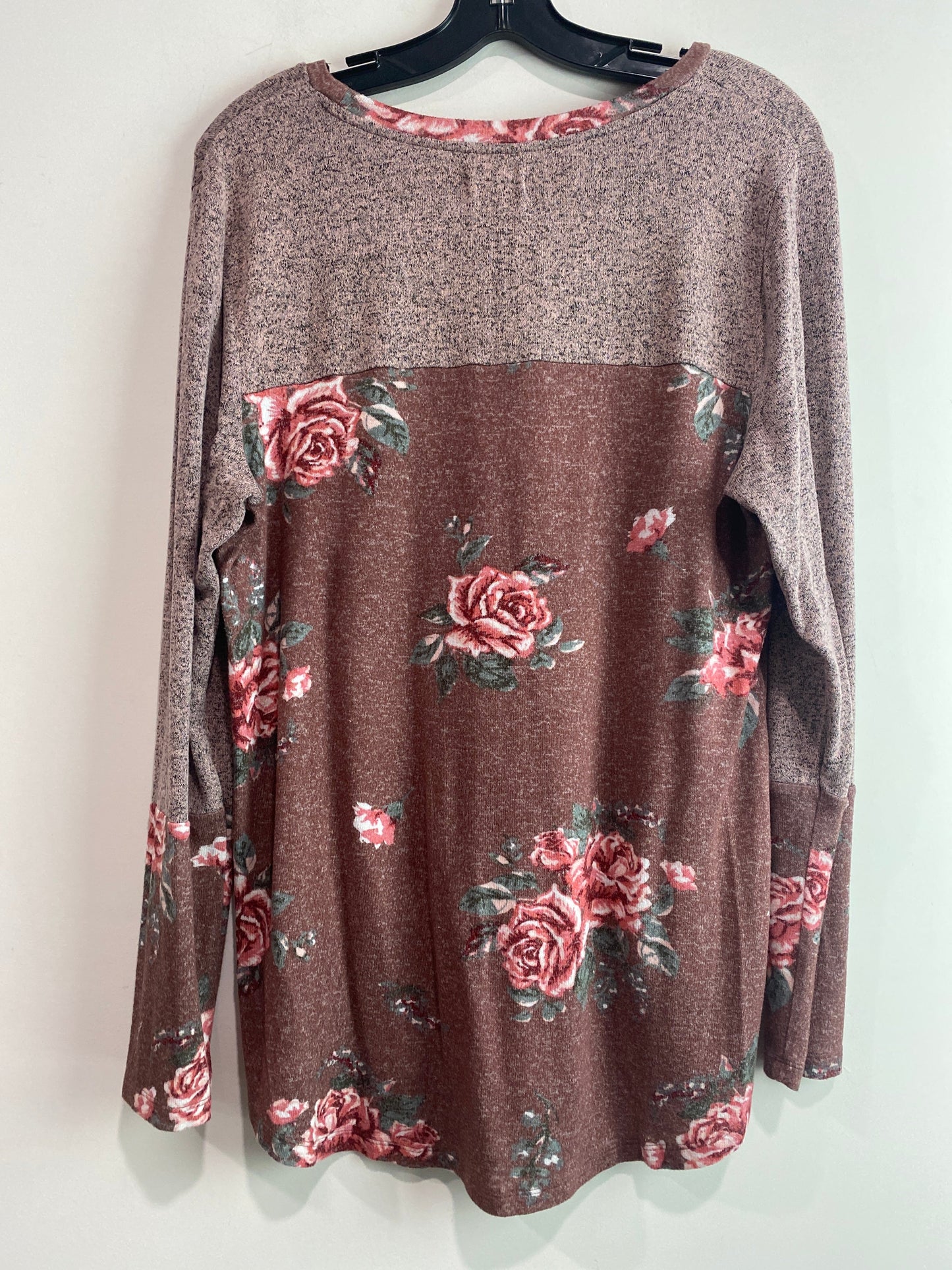 Top Long Sleeve By Maurices In Mauve, Size: L