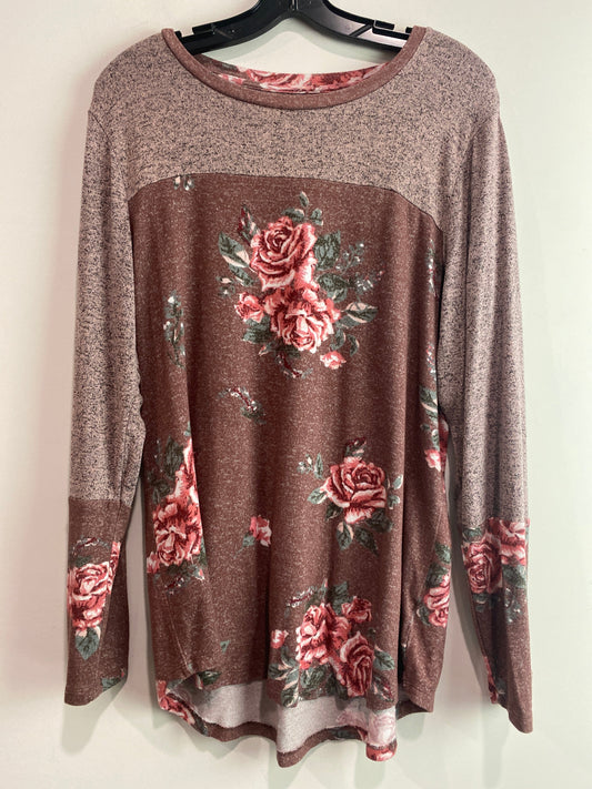 Top Long Sleeve By Maurices In Mauve, Size: L