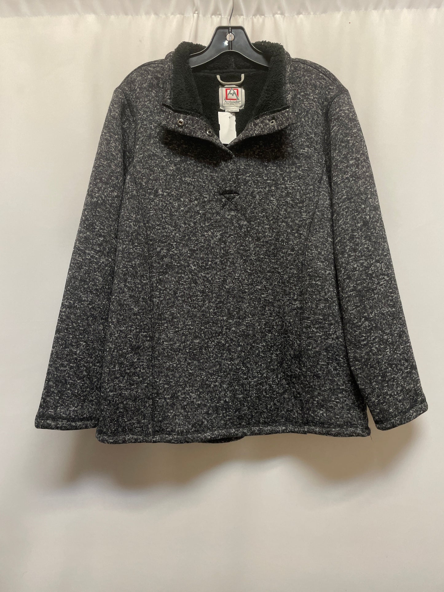 Top Long Sleeve By Clothes Mentor In Grey, Size: Xl