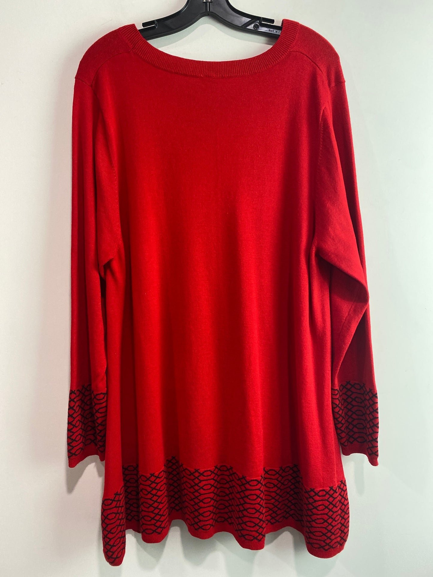 Sweater By Cmf In Red, Size: 2x