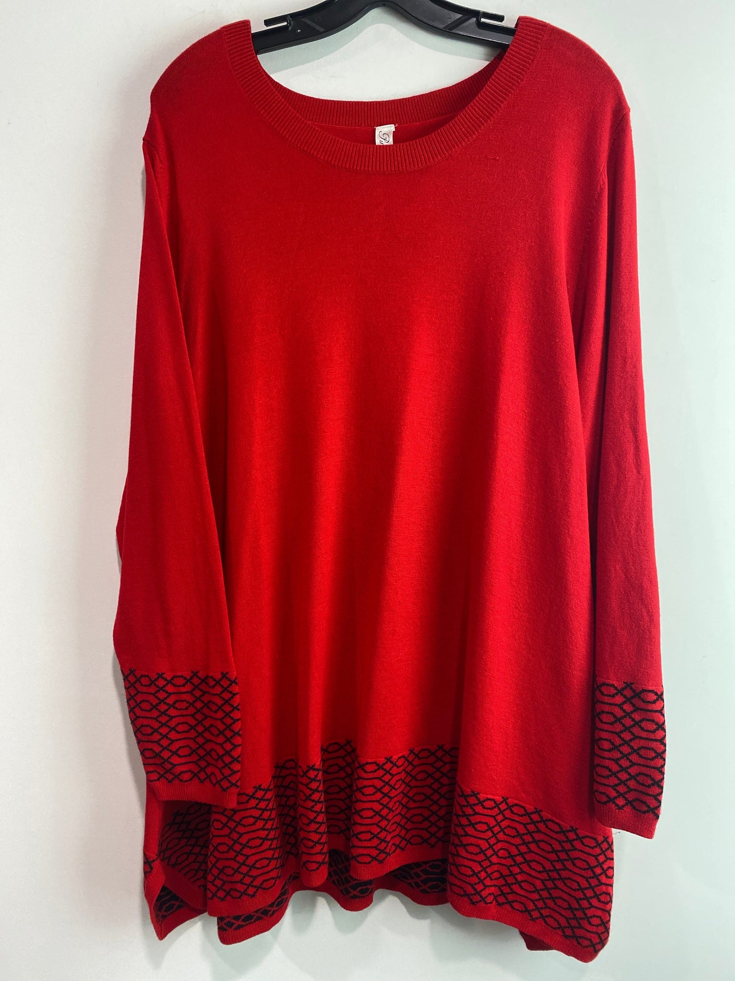 Sweater By Cmf In Red, Size: 2x