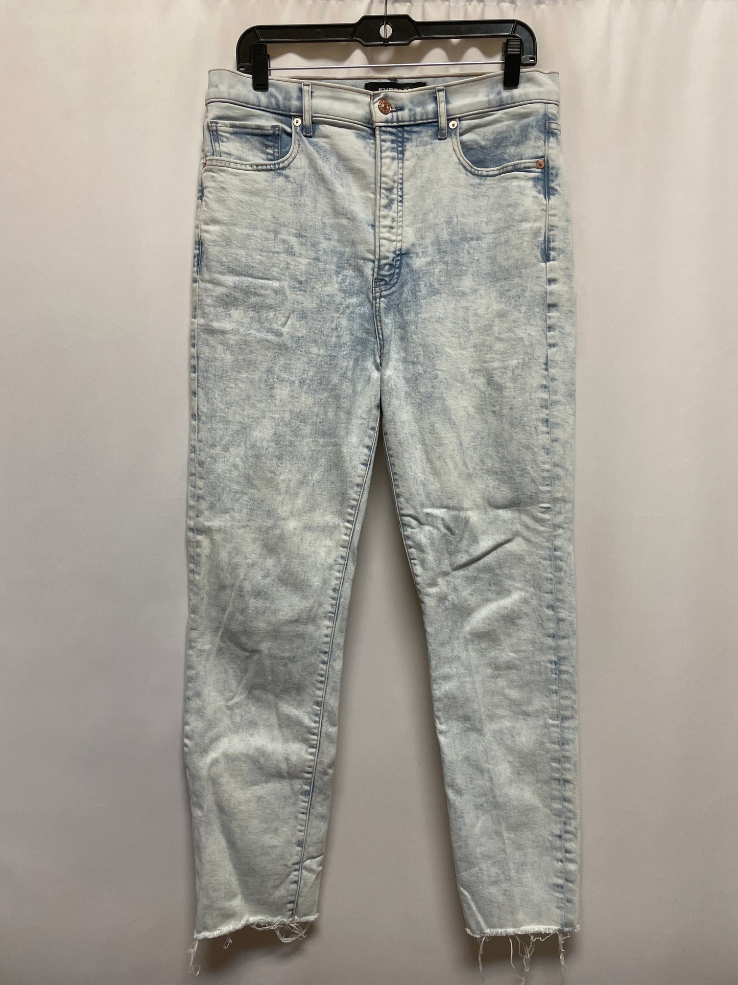 Jeans Straight By Express In Blue Denim, Size: 12l